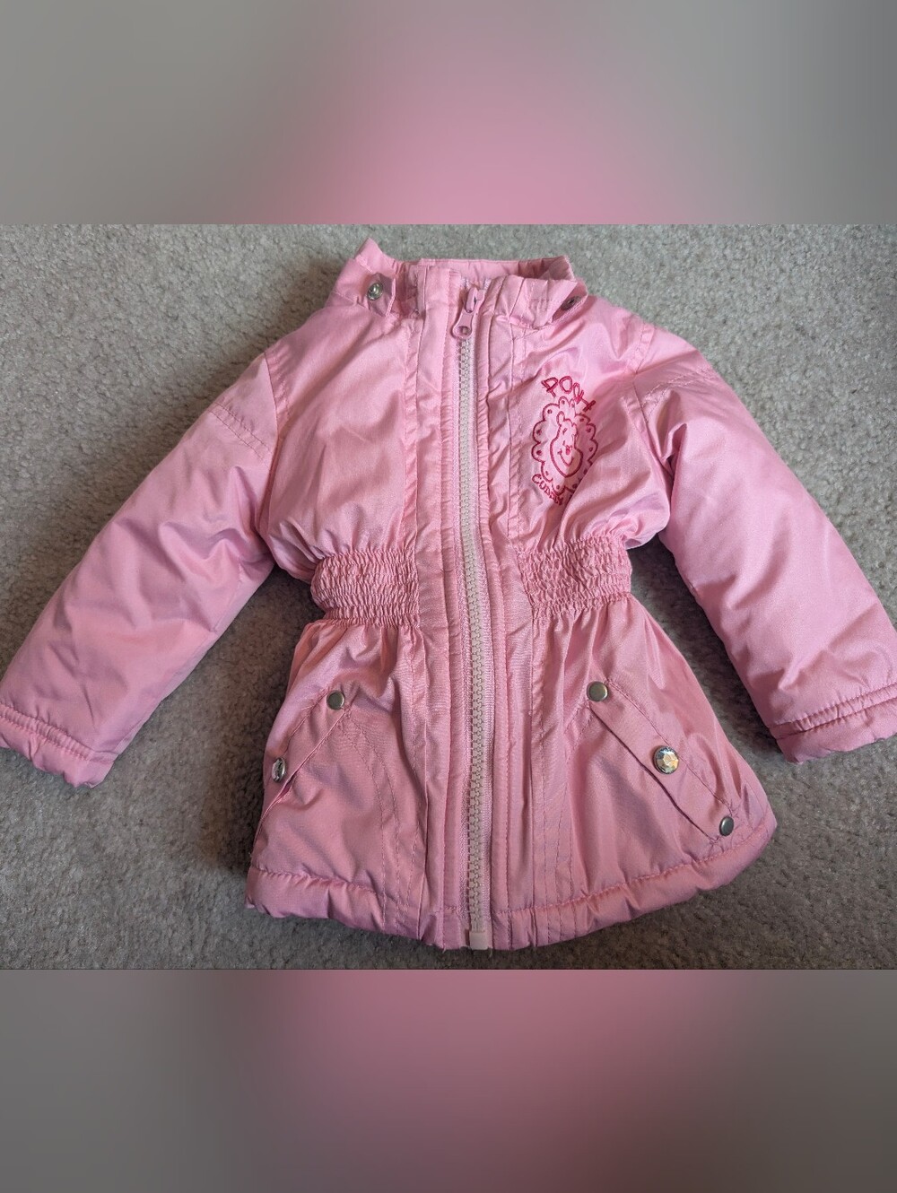 vintage Disney Baby Winnie the Pooh pink puffer jacket (12m)